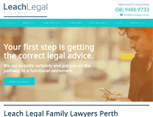 Tablet Screenshot of leachlegal.com.au